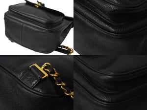 CHANEL シャネル リュック デカココマーク ヴィンテージ キャビアスキン ブラック ゴールド金具 シリアル不明 美品 中古 64778