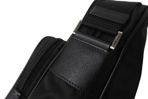 PRADA プラダショルダーバッグ トライアングルロゴ 三角ロゴ ブラック ナイロン レザー シルバー金具 美品 中古 64782 