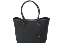 画像をギャラリービューアに読み込む, PRADA プラダ トートバッグ ロゴ ジャガード 1BG158 UCWF0002 00 キャンバス レザー ブラック 美品 中古 64783 