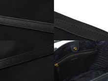 画像をギャラリービューアに読み込む, PRADA プラダ トートバッグ ロゴ ジャガード 1BG158 UCWF0002 00 キャンバス レザー ブラック 美品 中古 64783 
