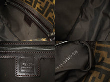 画像をギャラリービューアに読み込む, FENDI フェンディ ズッカ柄 マンマバケット ワンショルダーバッグ ブラウンロゴ コットンキャンバス レザー 美品 中古 64785 