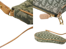 Load image into Gallery viewer, 極美品 Christian Dior クリスチャンディオール トロッター サドルポーチ ワンショルダー グリーン MC 0071 中古 64788
