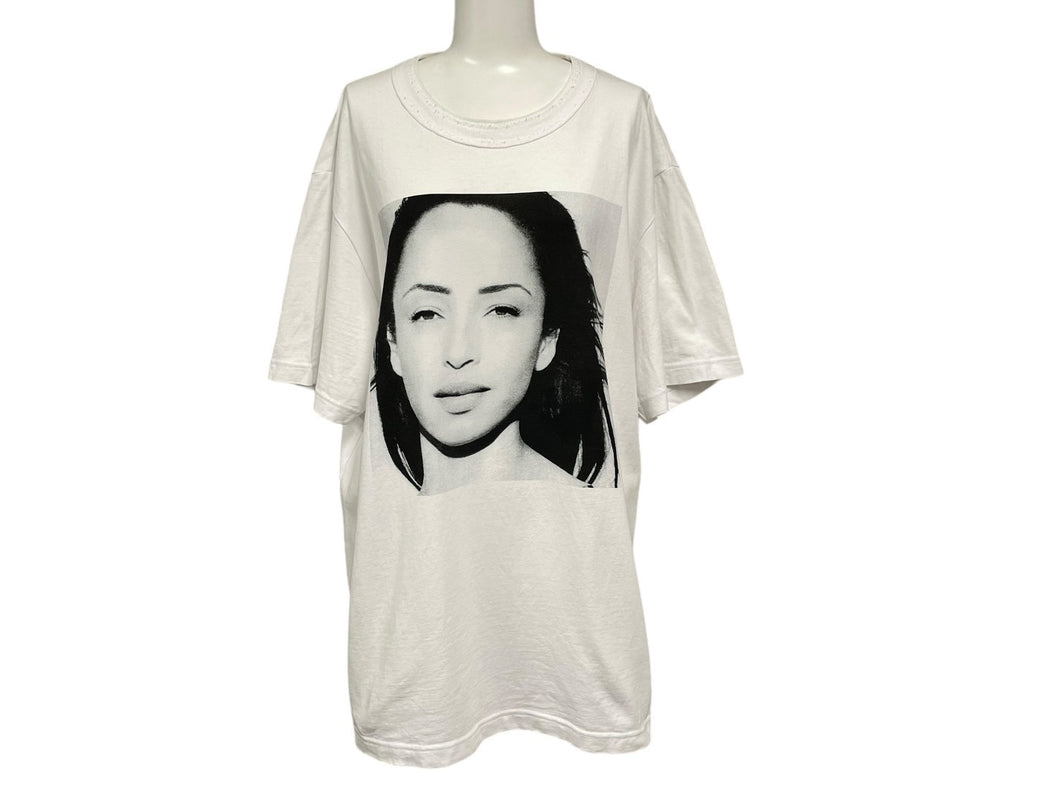 SACAI サカイ SADE シャーデプリント半袖Ｔシャツ トップス 21-0227S ホワイト コットン サイズ4 良品 中古 64815 