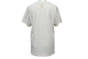 LOEWE ロエベ 半袖Ｔシャツ トップス クールネック ロゴプリント S540Y22X06 ベージュ グリーン ゴールド サイズS 良品 中古 64820