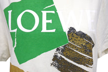 Load image into Gallery viewer, LOEWE ロエベ 半袖Ｔシャツ トップス クールネック ロゴプリント S540Y22X06 ベージュ グリーン ゴールド サイズS 良品 中古 64820