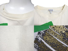 Load image into Gallery viewer, LOEWE ロエベ 半袖Ｔシャツ トップス クールネック ロゴプリント S540Y22X06 ベージュ グリーン ゴールド サイズS 良品 中古 64820