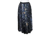 画像をギャラリービューアに読み込む, SACAI サカイプリーツ NASA スカート ひざ丈スカート ロングマキシ 星空 宇宙柄 スペース プラネット ブラック サイズ1 美品 中古 64826 