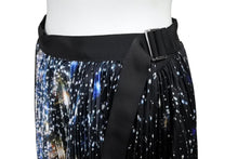 画像をギャラリービューアに読み込む, SACAI サカイプリーツ NASA スカート ひざ丈スカート ロングマキシ 星空 宇宙柄 スペース プラネット ブラック サイズ1 美品 中古 64826 