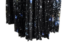 画像をギャラリービューアに読み込む, SACAI サカイプリーツ NASA スカート ひざ丈スカート ロングマキシ 星空 宇宙柄 スペース プラネット ブラック サイズ1 美品 中古 64826 