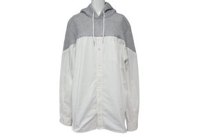 sacai サカイ パーカー 20SS サイズ3 ドッキング シャツ グレー