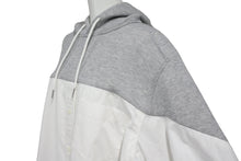 Load image into Gallery viewer, sacai サカイ パーカー 20SS サイズ3 ドッキング シャツ グレー ホワイト コットン SCM-026 良品 中古 64838