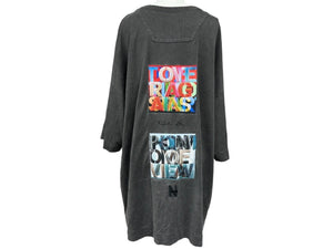 JUUN J ジュンジー トップス 半袖Ｔシャツ クールネック 丸首 カラフルバックプリント グレー ブラック JC3442P823 M 中古 64842