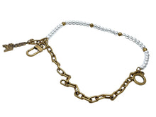 画像をギャラリービューアに読み込む, 新品同様 LouisVuitton ルイヴィトン ウォレットチェーン チェインベルトパールバッグチャーム M01689 グラスパール GP 中古 64860