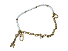 画像をギャラリービューアに読み込む, 新品同様 LouisVuitton ルイヴィトン ウォレットチェーン チェインベルトパールバッグチャーム M01689 グラスパール GP 中古 64860