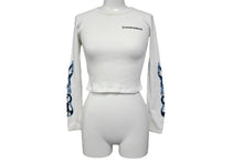 Load image into Gallery viewer, CHROME HEARTS Matty Boy クロムハーツ マティボーイ 長袖Tシャツ サイズXS サーマル プリント ホワイト コットン 良品 中古 64868