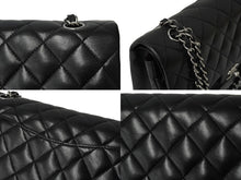 Load image into Gallery viewer, 極美品 CHANEL シャネル チェーンショルダーバッグ マトラッセ25 Wフラップラップ ブラックシルバー 11番台 中古 64874