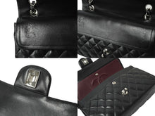Load image into Gallery viewer, 極美品 CHANEL シャネル チェーンショルダーバッグ マトラッセ25 Wフラップラップ ブラックシルバー 11番台 中古 64874