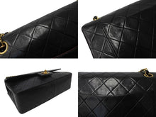 Load image into Gallery viewer, CHANEL シャネル マトラッセ シングルフラップ ジップ付き 1番台 ラムスキン ブラック ゴールド金具 美品 中古 64878