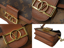 画像をギャラリービューアに読み込む, LOUISVUITTON ルイヴィトン ドーフィーヌMINI ショルダーバッグ M44580 モノグラムリバース ブラウン ゴールド金具 良品 中古 64883