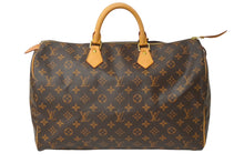 画像をギャラリービューアに読み込む, 極美品 LOUIS VUITTON ルイ ヴィトン ハンドバッグ スピーディー40 PVCコーティング モノグラム ブラウン ゴールド金具 M41522 中古 64885