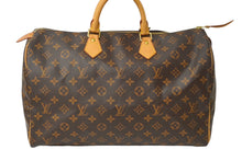画像をギャラリービューアに読み込む, 極美品 LOUIS VUITTON ルイ ヴィトン ハンドバッグ スピーディー40 PVCコーティング モノグラム ブラウン ゴールド金具 M41522 中古 64885