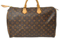 画像をギャラリービューアに読み込む, 極美品 LOUIS VUITTON ルイ ヴィトン ハンドバッグ スピーディー40 PVCコーティング モノグラム ブラウン ゴールド金具 M41522 中古 64885