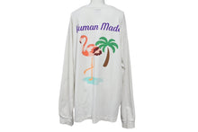 画像をギャラリービューアに読み込む, HUMAN MADE ヒューマンメイド 長袖Ｔシャツ トップス ロンT ロングスリーブ フラミンゴ ロゴ ホワイト パープル グリーン XXL 中古 64819