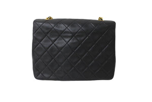 CHANEL シャネル ミニマトラッセ20 チェーンショルダーバッグ 1番台 ラムスキン ブラック ゴールド金具 美品 中古 64891