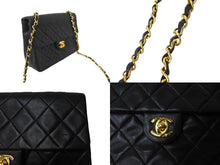 Load image into Gallery viewer, CHANEL シャネル ミニマトラッセ20 チェーンショルダーバッグ 1番台 ラムスキン ブラック ゴールド金具 美品 中古 64891