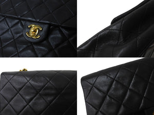 CHANEL シャネル ミニマトラッセ20 チェーンショルダーバッグ 1番台 ラムスキン ブラック ゴールド金具 美品 中古 64891