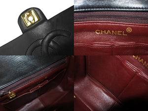 CHANEL シャネル ミニマトラッセ20 チェーンショルダーバッグ 1番台 ラムスキン ブラック ゴールド金具 美品 中古 64891