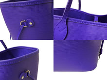 画像をギャラリービューアに読み込む, 極美品 LOUIS VUITTON ルイヴィトン トートバッグ ネヴァーフルMM ポーチ付 M40883 フィグ パープル シルバー金具 中古 64893
