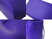 画像をギャラリービューアに読み込む, 極美品 LOUIS VUITTON ルイヴィトン トートバッグ ネヴァーフルMM ポーチ付 M40883 フィグ パープル シルバー金具 中古 64893