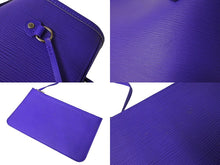 画像をギャラリービューアに読み込む, 極美品 LOUIS VUITTON ルイヴィトン トートバッグ ネヴァーフルMM ポーチ付 M40883 フィグ パープル シルバー金具 中古 64893