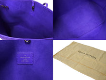 画像をギャラリービューアに読み込む, 極美品 LOUIS VUITTON ルイヴィトン トートバッグ ネヴァーフルMM ポーチ付 M40883 フィグ パープル シルバー金具 中古 64893