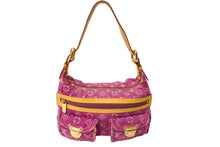 画像をギャラリービューアに読み込む, 極美品 LOUIS VUITTON ルイヴィトン バギーPM モノグラムデニム ショルダーバッグ M95212 デニム レザー ピンク 中古 64896