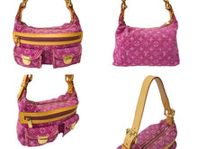 画像をギャラリービューアに読み込む, 極美品 LOUIS VUITTON ルイヴィトン バギーPM モノグラムデニム ショルダーバッグ M95212 デニム レザー ピンク 中古 64896