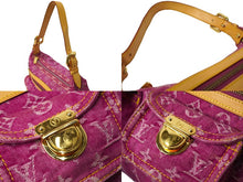 画像をギャラリービューアに読み込む, 極美品 LOUIS VUITTON ルイヴィトン バギーPM モノグラムデニム ショルダーバッグ M95212 デニム レザー ピンク 中古 64896