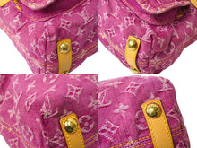 画像をギャラリービューアに読み込む, 極美品 LOUIS VUITTON ルイヴィトン バギーPM モノグラムデニム ショルダーバッグ M95212 デニム レザー ピンク 中古 64896