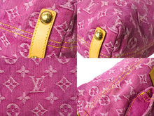 画像をギャラリービューアに読み込む, 極美品 LOUIS VUITTON ルイヴィトン バギーPM モノグラムデニム ショルダーバッグ M95212 デニム レザー ピンク 中古 64896