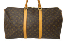 Load image into Gallery viewer, LOUISVUITTON ルイヴィトン キーポル50 ボストンバッグ M41426 PVCコーティングキャンバス ブラウン 美品 中古 64897