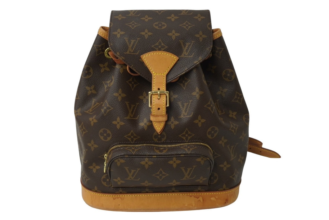 LOUIS VUITTON ルイヴィトン モノグラム モンスリMM バックパック M51136 ブラウン リュック 美品 中古 64898