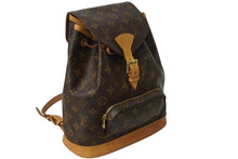 画像をギャラリービューアに読み込む, LOUIS VUITTON ルイヴィトン モノグラム モンスリMM バックパック M51136 ブラウン リュック 美品 中古 64898