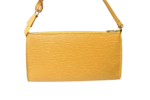 極美品 LouisVuitton ルイヴィトン エピ ポシェット アクセソワール アクセサリーポーチ ハンドバッグ M52959 イエロー 中古 64899