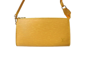 極美品 LouisVuitton ルイヴィトン エピ ポシェット アクセソワール アクセサリーポーチ ハンドバッグ M52959 イエロー 中古 64899