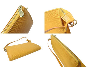 極美品 LouisVuitton ルイヴィトン エピ ポシェット アクセソワール アクセサリーポーチ ハンドバッグ M52959 イエロー 中古 64899