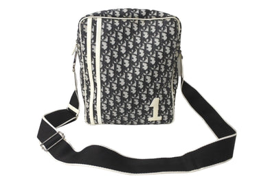 ChristianDior クリスチャンディオール トロッター ショルダーバッグ ナンバー1 MU0081 ブラック ホワイト 良品 中古 64904