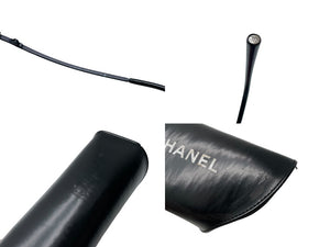 CHANEL シャネル ココマーク ティアドロップ型サングラス イタリア製 メタル ブラック サイズ64◻︎10 125 美品 中古 64905