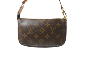 LOUIS VUITTON ルイヴィトン ポシェット アクセソワール アクセサリーポーチ 村上隆 M95008 モノグラム チェリー ブラウン 美品 中古 64910