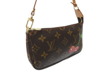 Load image into Gallery viewer, LOUIS VUITTON ルイヴィトン ポシェット アクセソワール アクセサリーポーチ 村上隆 M95008 モノグラム チェリー ブラウン 美品 中古 64910